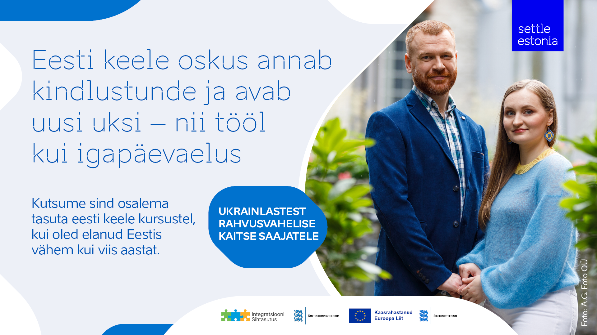 Ootame ukrainlastest rahvusvahelise kaitse saajaid tasuta eesti keele kursustele