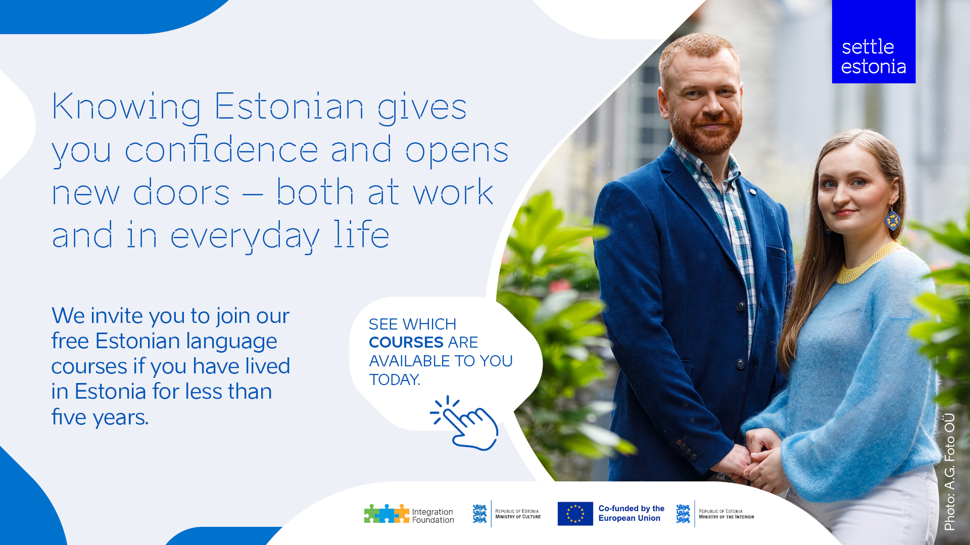We invite Ukrainian beneficiaries of international protection to free Estonian language courses