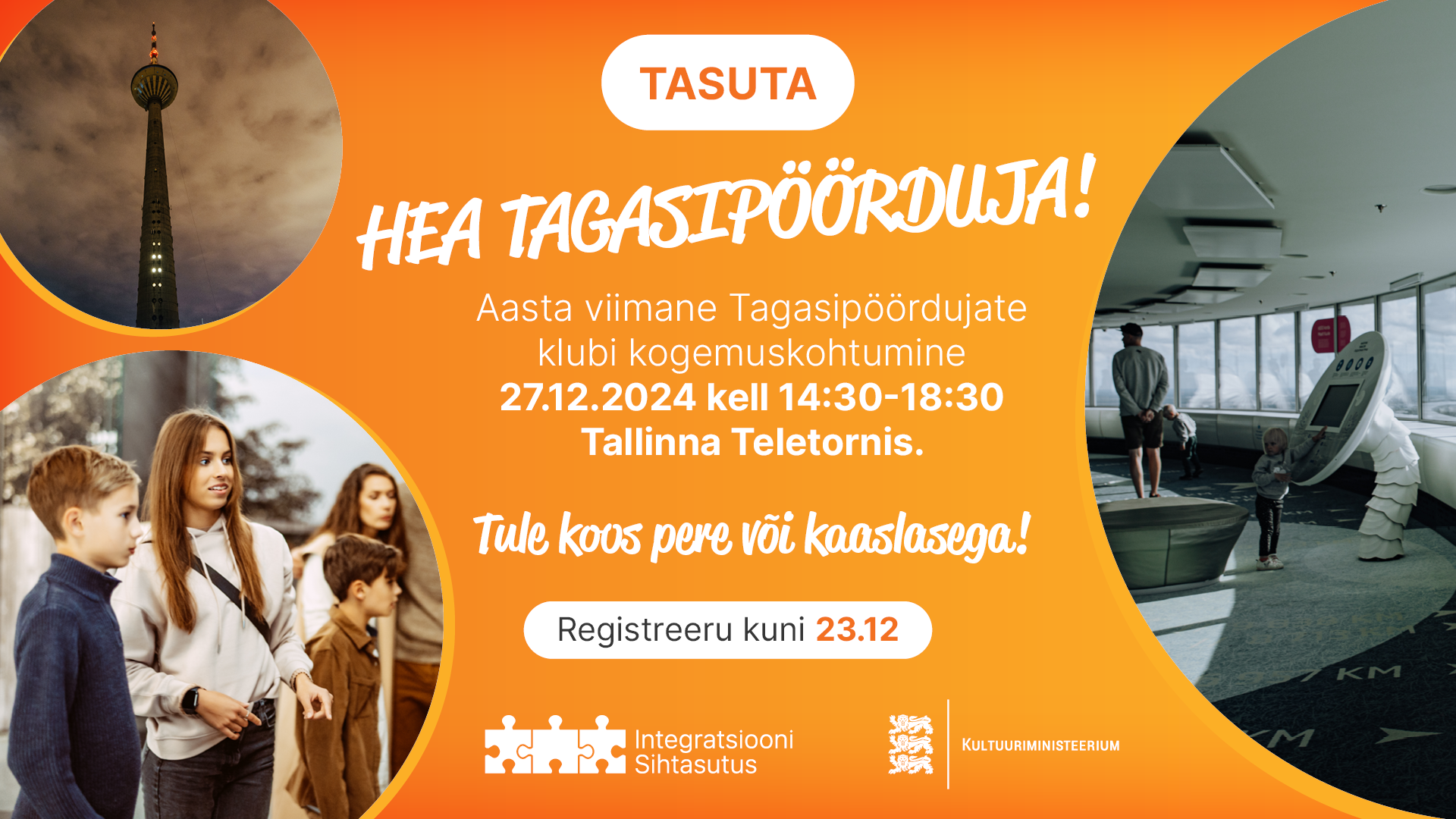 Tule selle aasta viimase tagasipöördujate klubi&nbsp;kogemuskohtumisele!