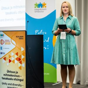 Rahvusvahelise lõimumiskonverentsi moderaator Kai Klandorf. Foto: Erlend Štaub